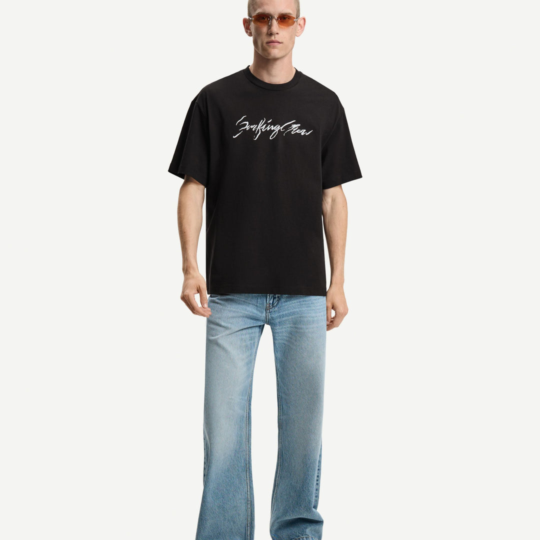 Moudda BERSHKA - T-Shirt Oversize - Transfert Imprimé Rose - Tunisie 1