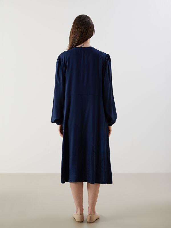 Moudda LC Waikiki - Robe tissée manches longues Femme Marine - Tunisie 4