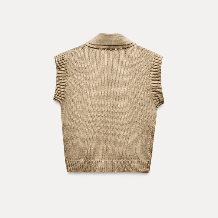 Moudda ZARA - Gilet écharpe tricot épais - Tunisie 3