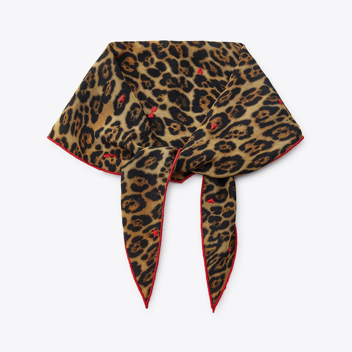 Moudda ZARA - Bandana Léopard - Cœurs Brodés - Tunisie 1