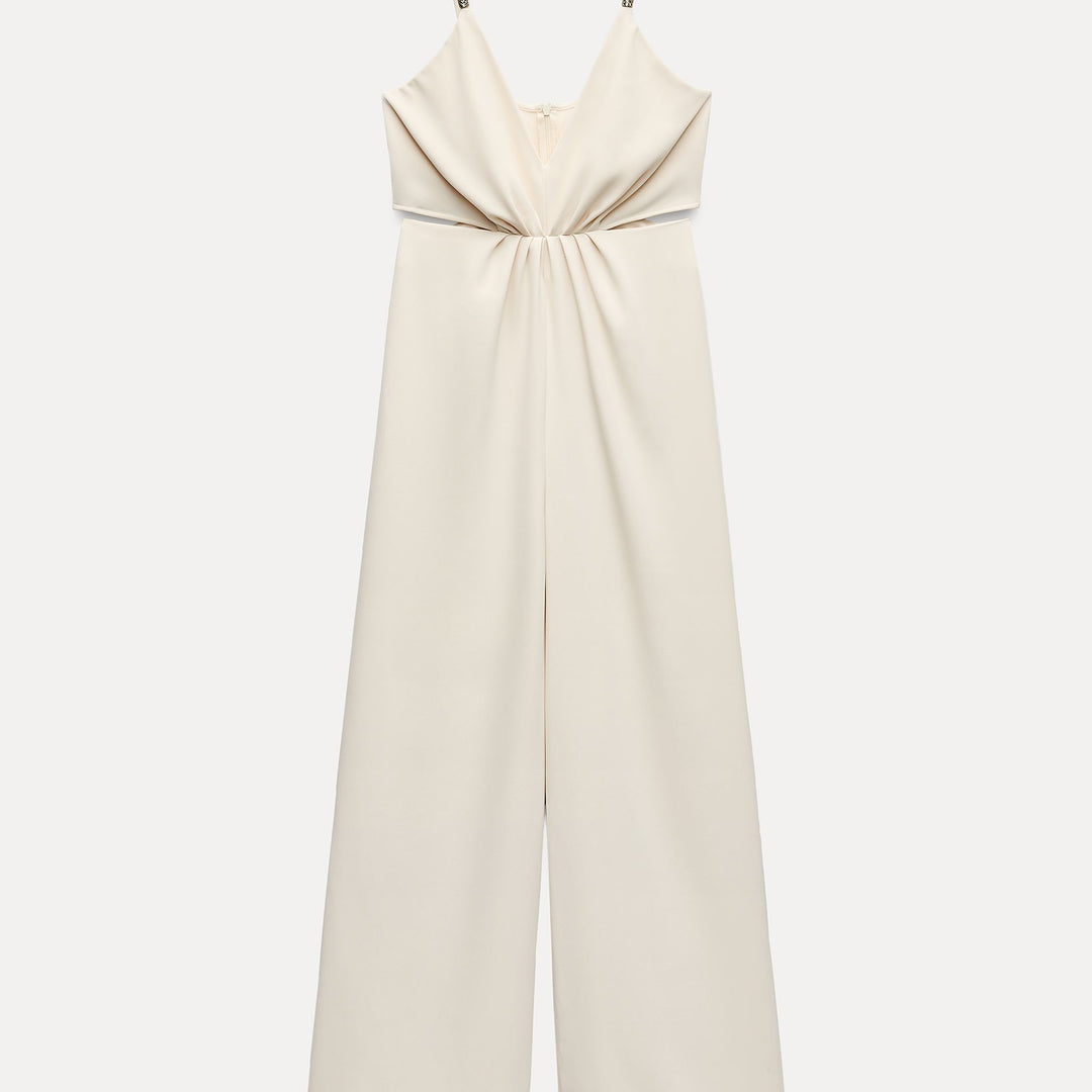 Moudda ZARA - Combinaison longue en crêpe, détails dorés - Tunisie 1