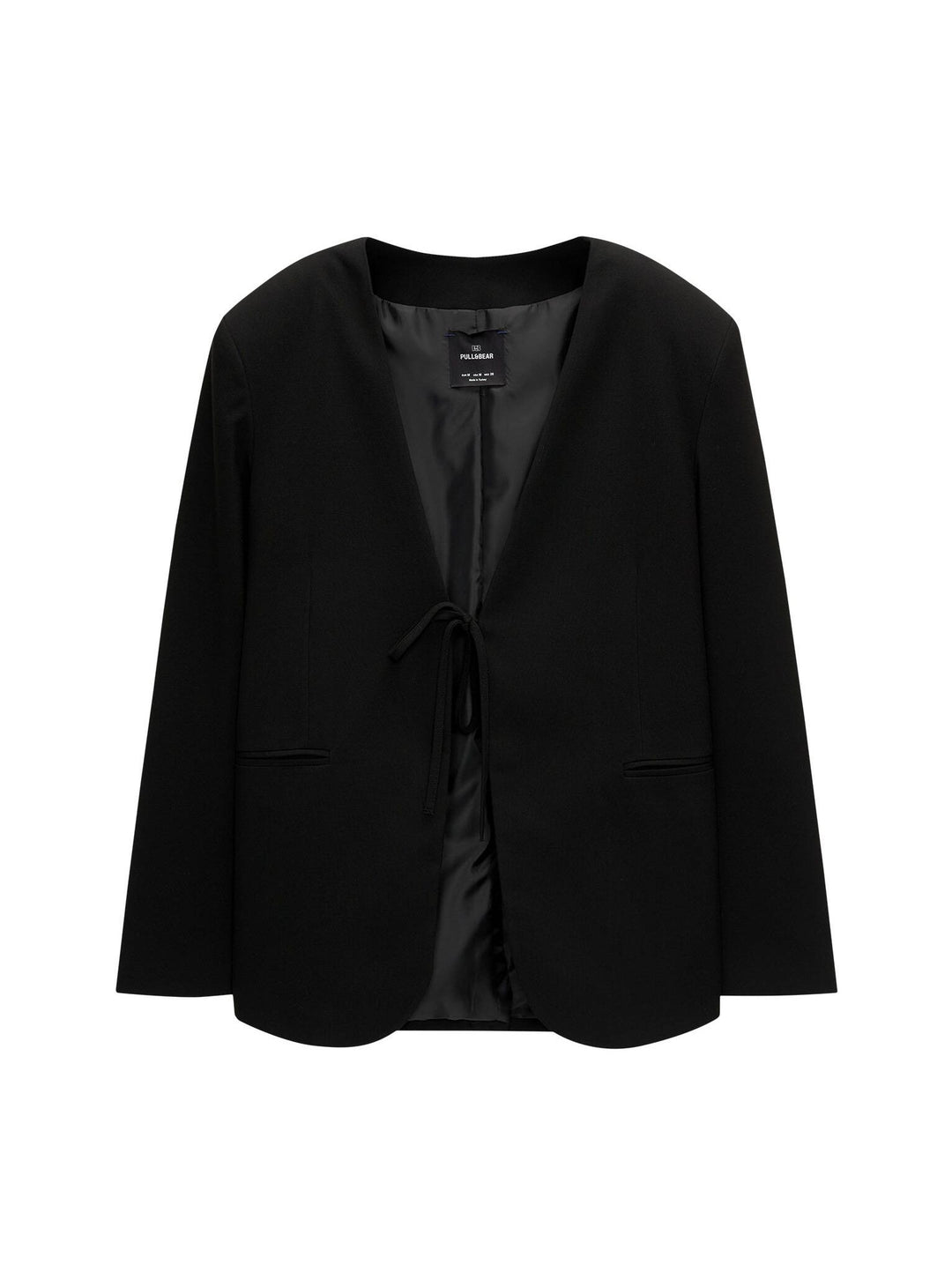 Moudda PULL & BEAR - Blazer - Sans Revers, Lacet & Poches Vifs - Tunisie 1