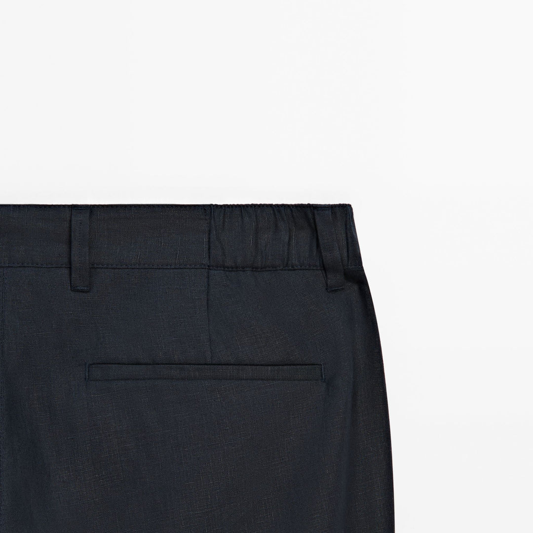 Moudda Massimo Dutti - Pantalon 100 % lin sophistiqué fuselé - Tunisie 5