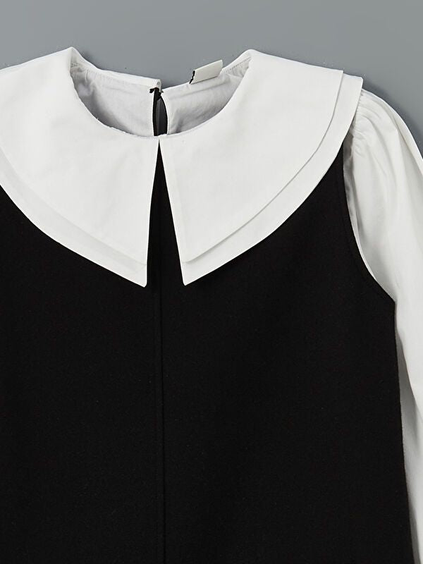 Moudda LC Waikiki - Robe en jersey manches longues Fille Noir - Tunisie 3