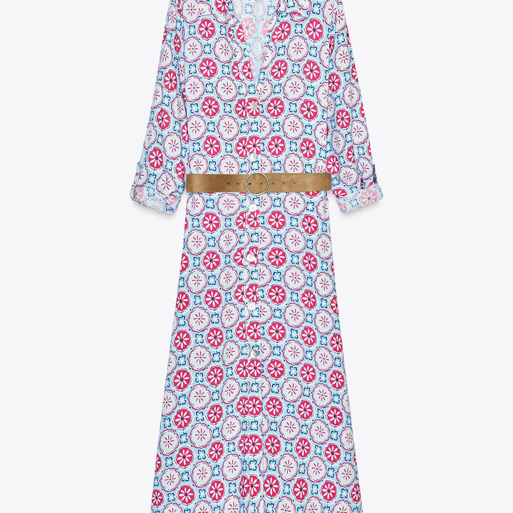 Moudda ZARA - Robe Midi Viscose - Imprimé & Ceinture - Tunisie 1