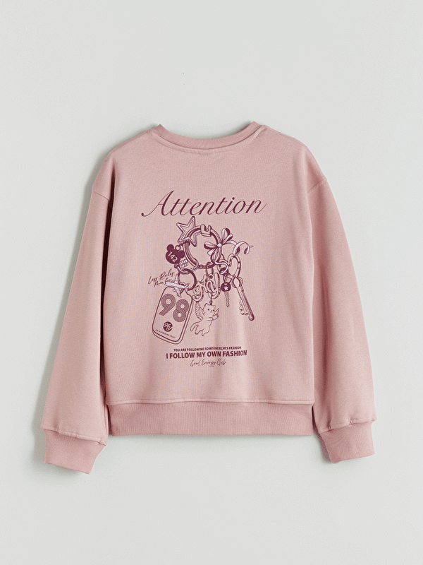 Moudda LC Waikiki - Sweatshirt en jersey Fille Rose poudre - Tunisie 4
