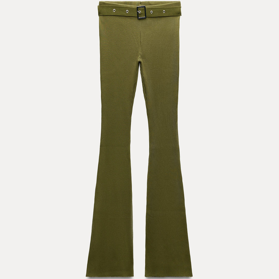 Moudda ZARA - Pantalon Évasé Côtelé à Ceinture - Tunisie 2