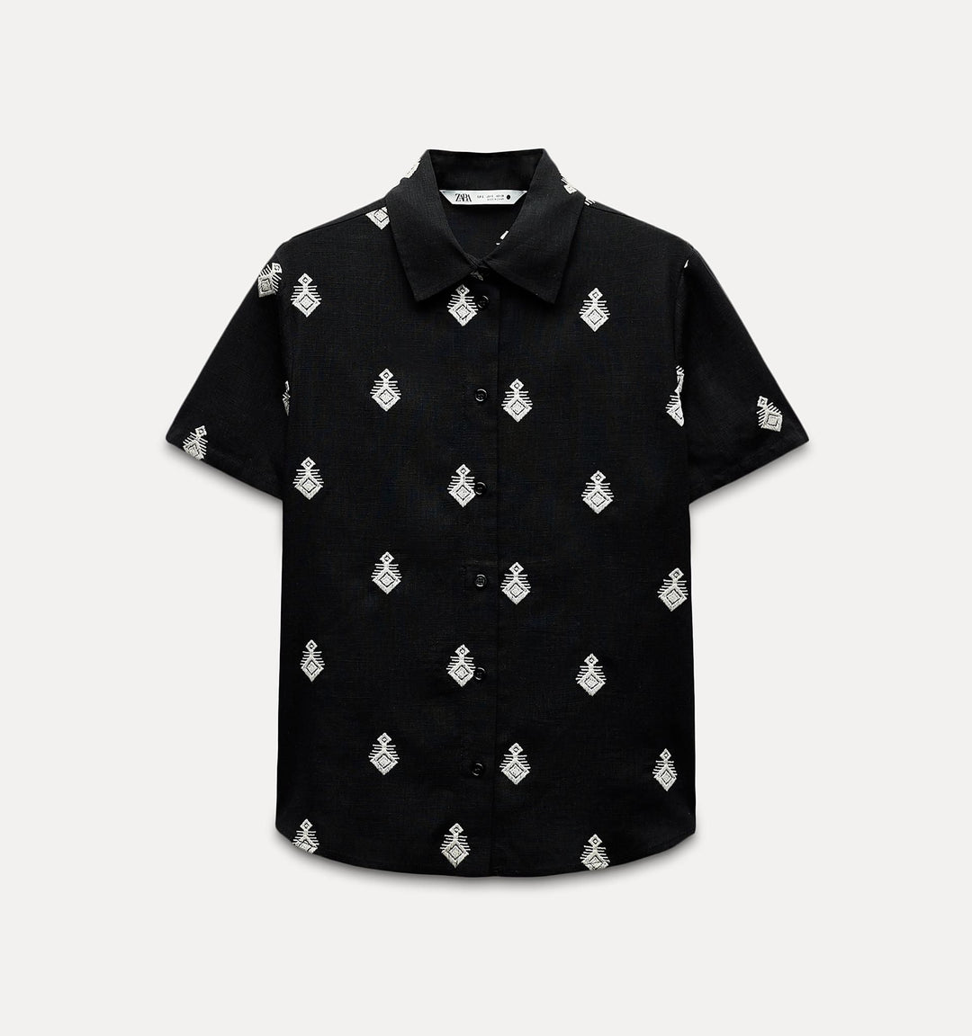 Moudda ZARA - Set top brodé noir/blanc - Tunisie 1