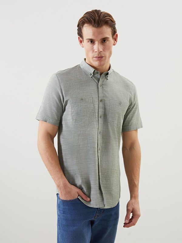 Moudda LC Waikiki - Chemise manches courtes en tissu pour Homme - Tunisie 1