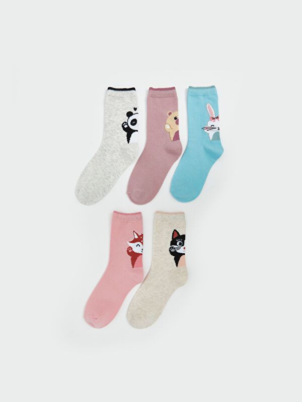 Moudda LC Waikiki - Chaussettes courtes Fille Mélange de gris - Tunisie 1