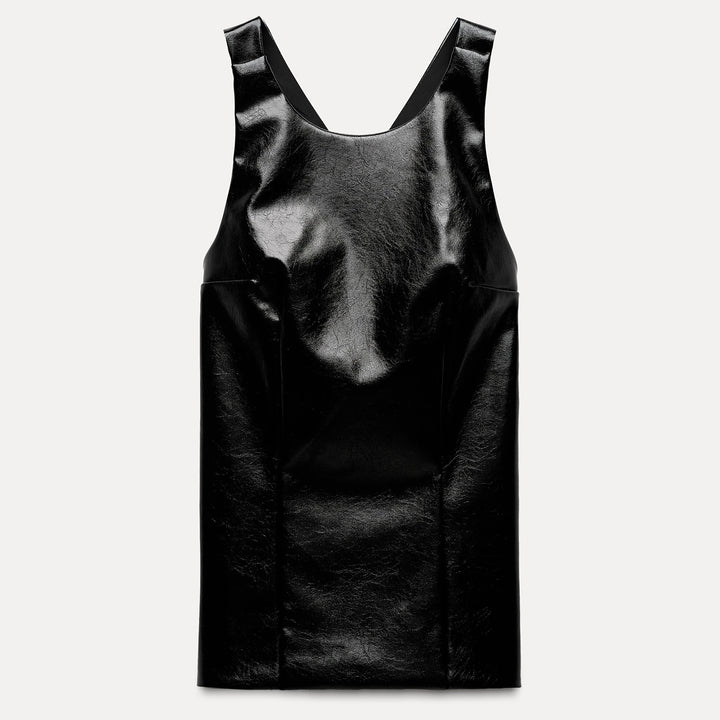 Moudda ZARA - Top à Bretelles en Similicuir - Tunisie 1