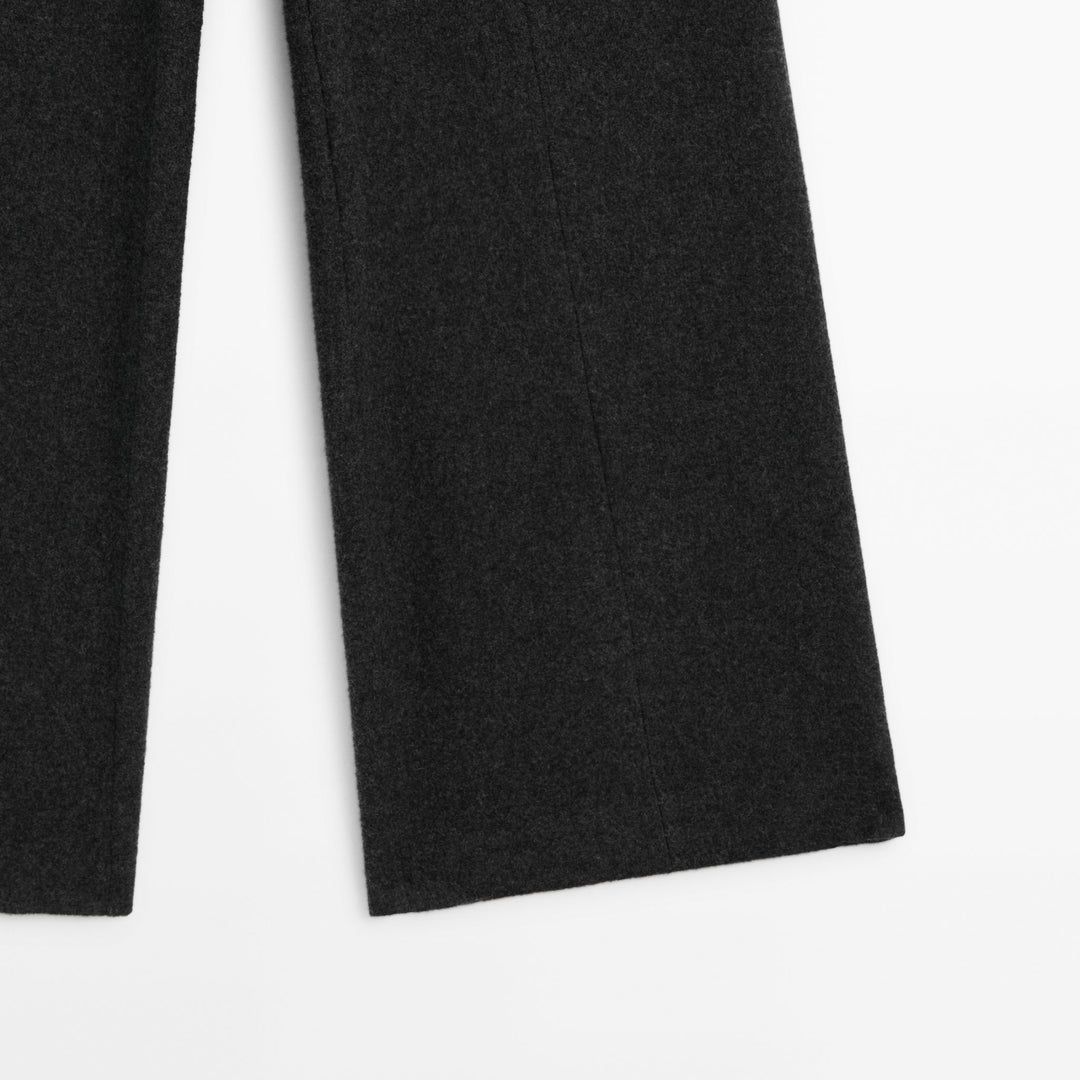 Moudda Massimo Dutti - Pantalon col droit uni flanelle grise - Tunisie 5