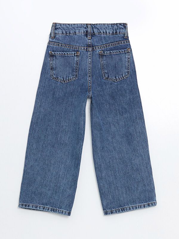 Moudda LC Waikiki - Pantalon tissé en denim Fille Lavage à l'acide bleu - Tunisie 2