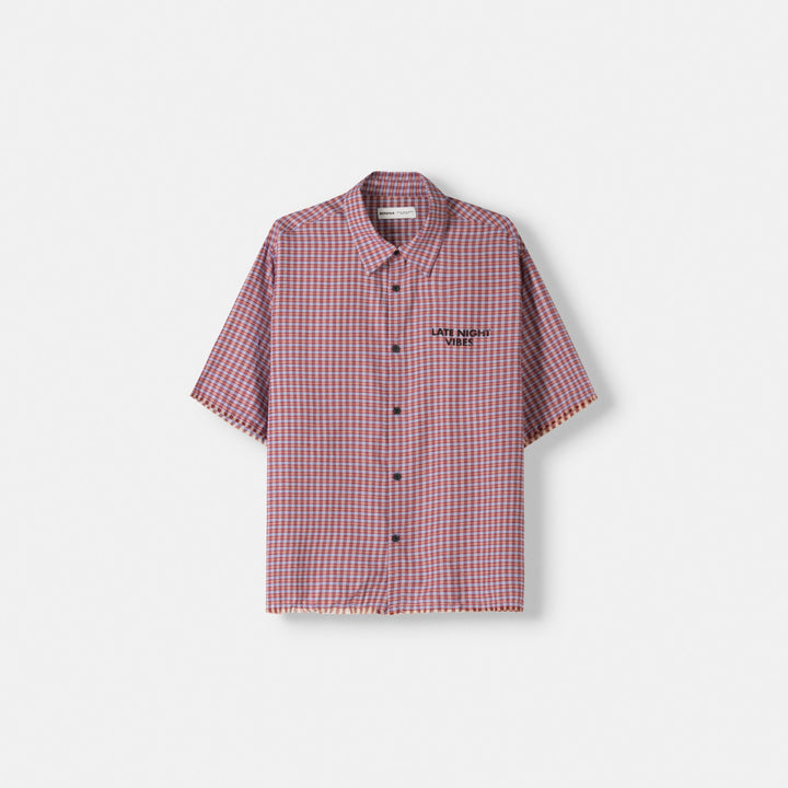 Moudda BERSHKA - Chemise manches courtes boxy imprimé carreaux - Tunisie 2