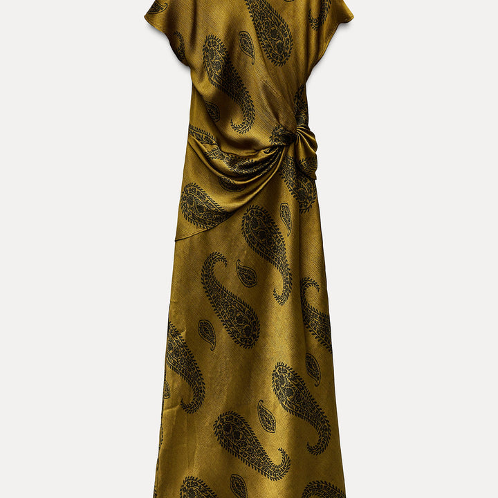 Moudda ZARA - Robe mi-longue manches tombantes imprimée cachemire - Tunisie 1