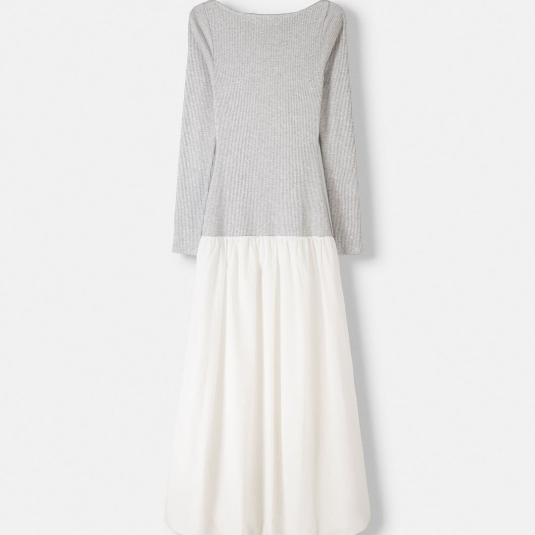 Moudda BERSHKA - Robe mi-longue manches longues/longues côtelée ballon - Tunisie 1