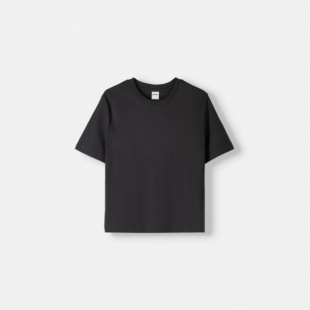 Moudda BERSHKA - T-shirt Manches Courtes Coupe Regular Poids Moyen - Tunisie 2