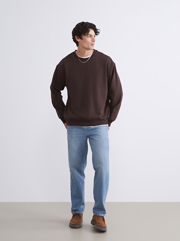 Moudda LC Waikiki - Sweatshirt en jersey Homme Brun foncé - Tunisie 2