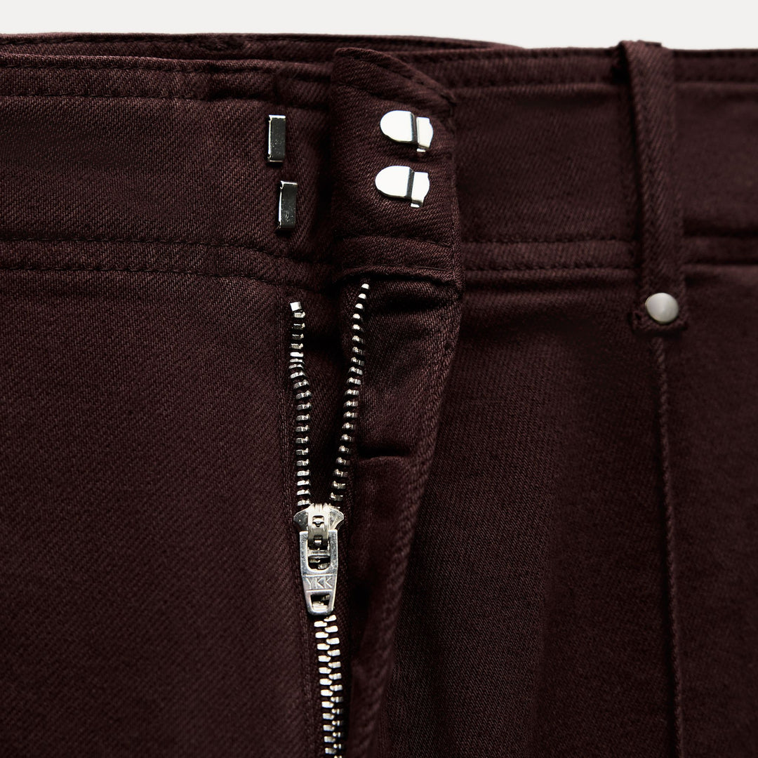 Moudda ZARA - Pantalon tailleur jambe large bordeaux - Tunisie 4