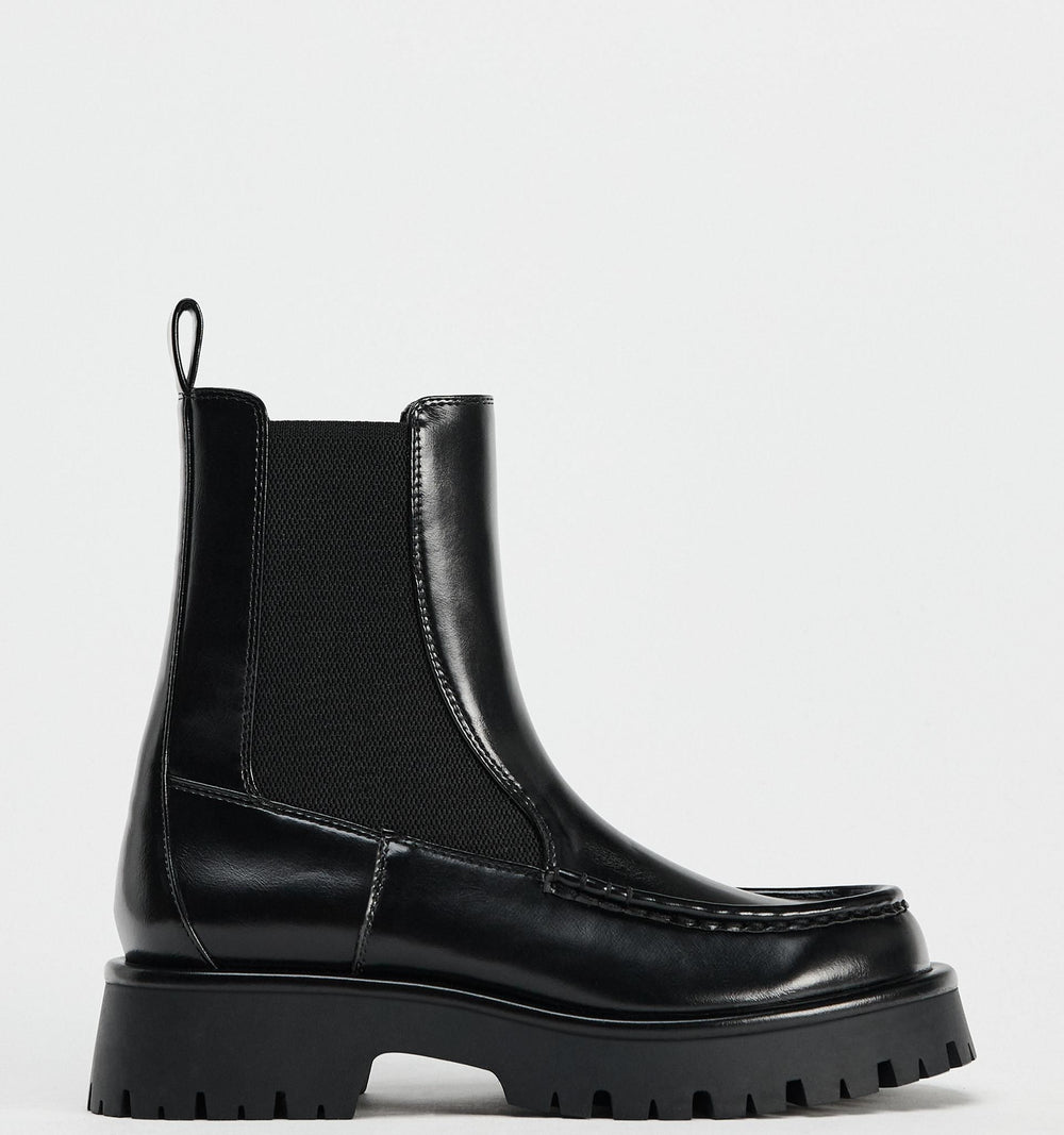 Moudda ZARA - Bottine plate Chelsea track bordeaux - Tunisie 2