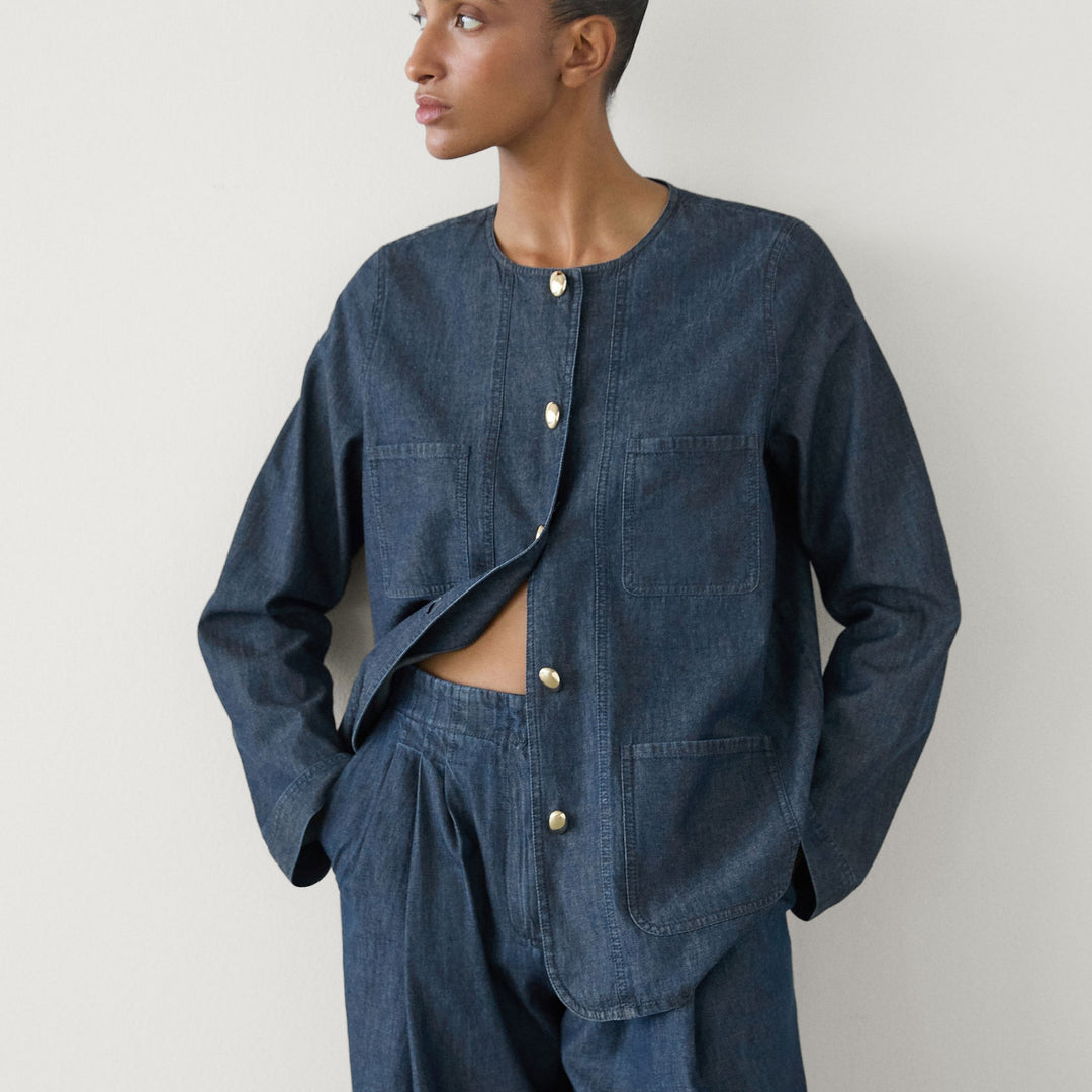 Moudda Massimo Dutti - Pantalon effet jean détail plis - Tunisie 3