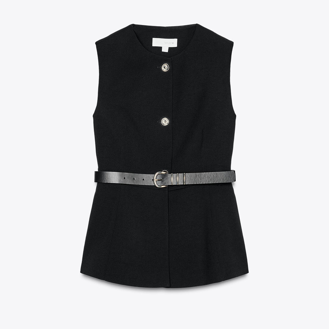 Moudda ZARA - Gilet Long - Ceinture & Bouton Doré - Tunisie 1