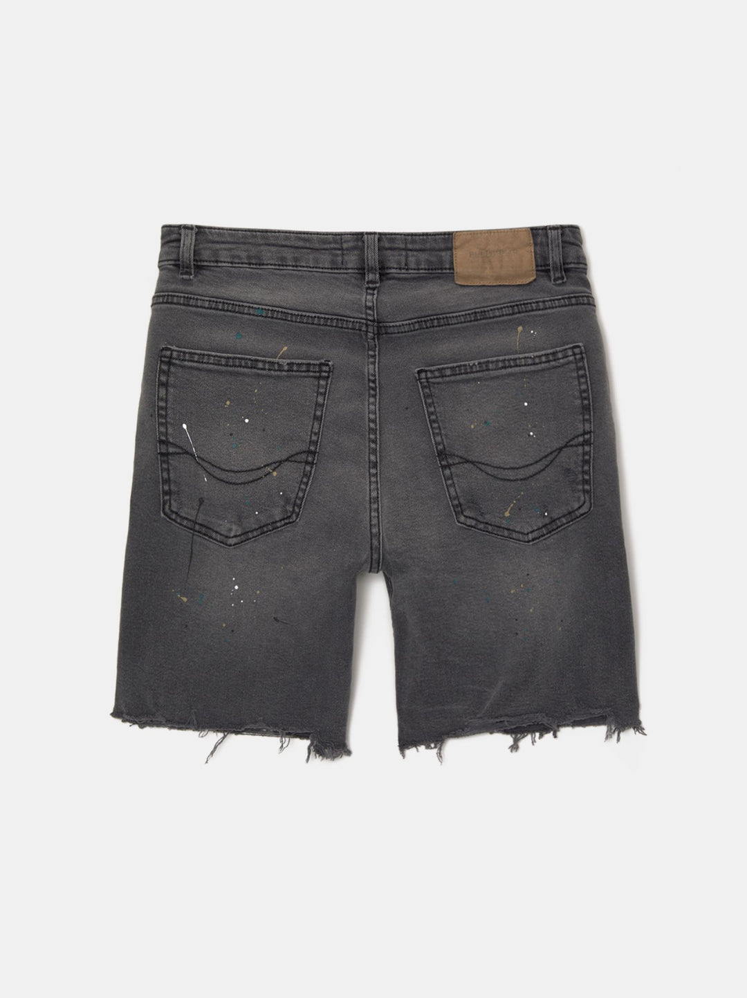 Moudda PULL & BEAR - Bermuda Denim Slim Déchiré Peinture - Tunisie 1