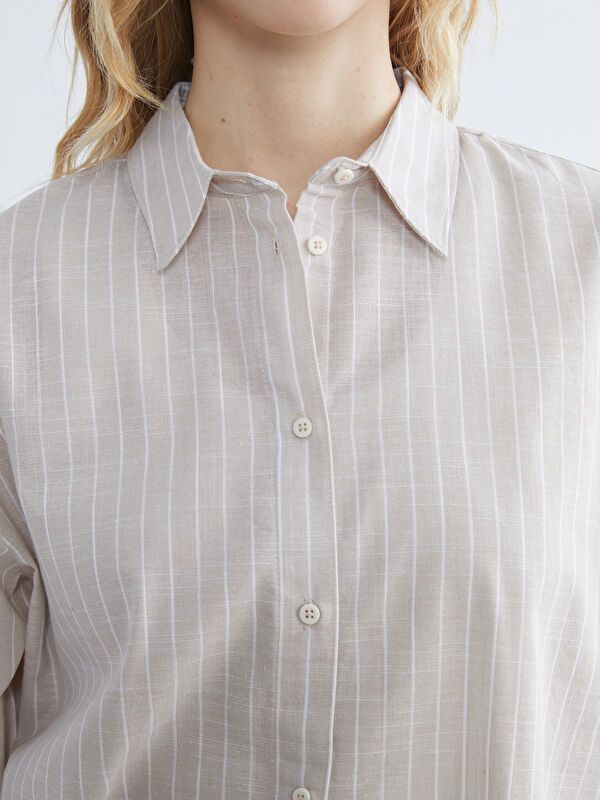 Moudda LC Waikiki - Chemise manches longues en tissu pour Femme - Tunisie 3