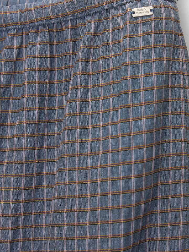 Moudda PULL & BEAR - Pantalon Pacific Carreau Marin - Tunisie 2