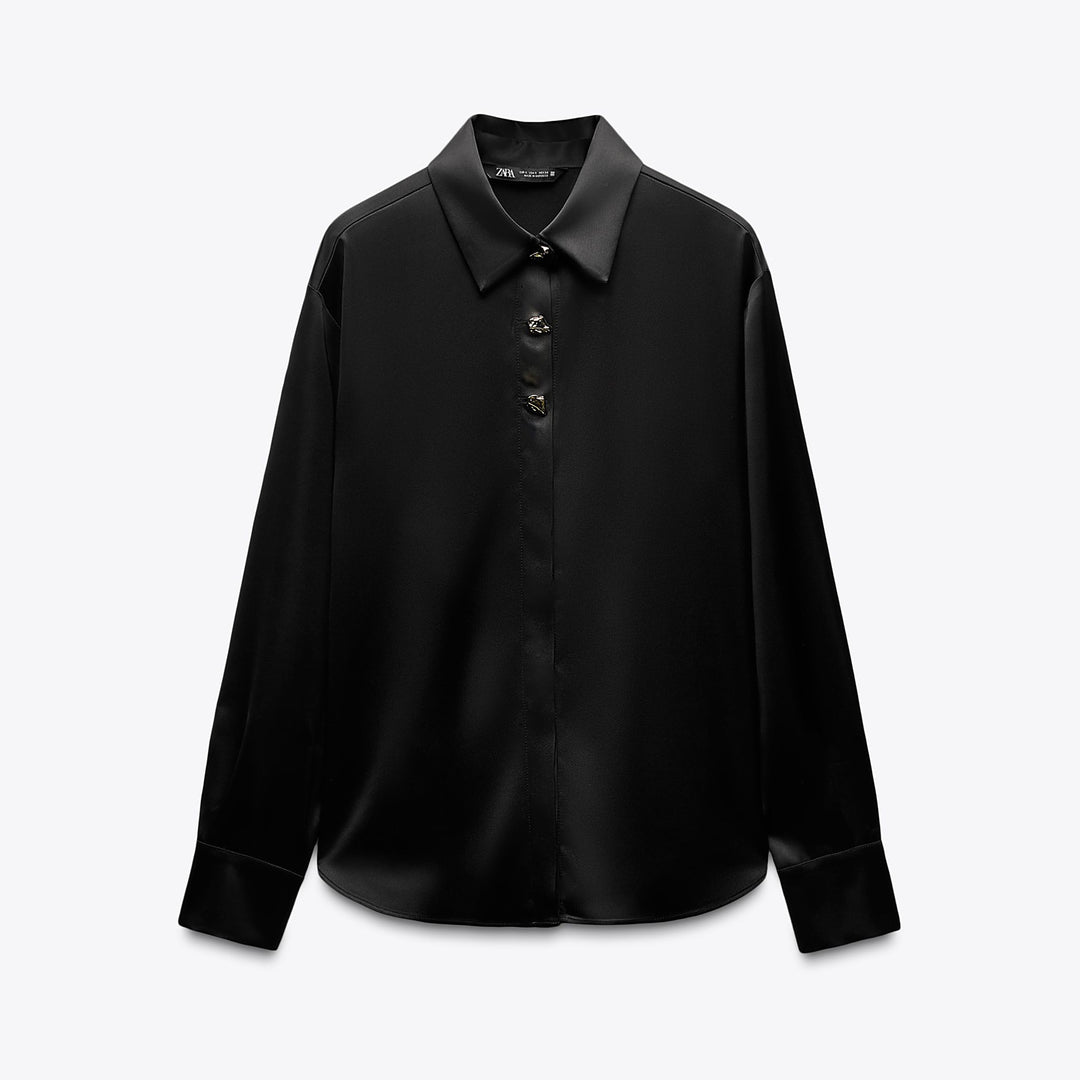 Moudda ZARA - Chemise Satin - Patte Cachée & Boutons - Tunisie 1