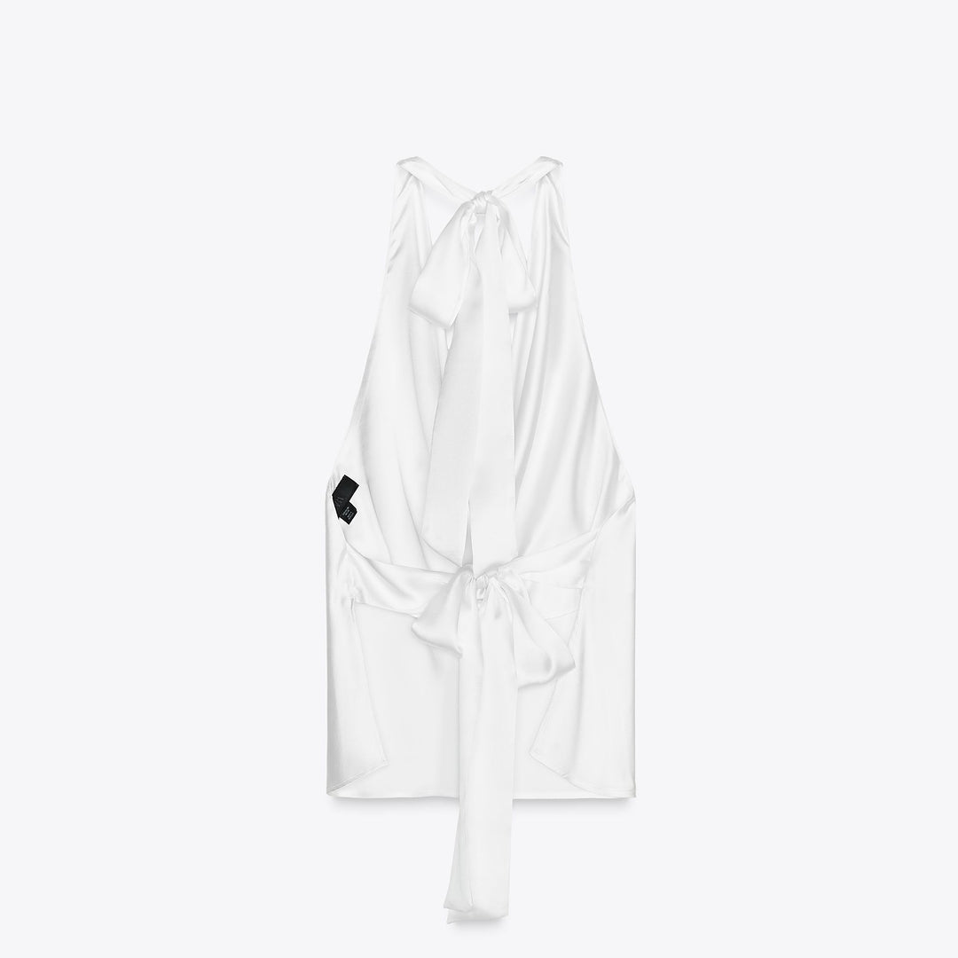 Moudda ZARA - Top Satiné Halter - Nœud Dos - Tunisie 2