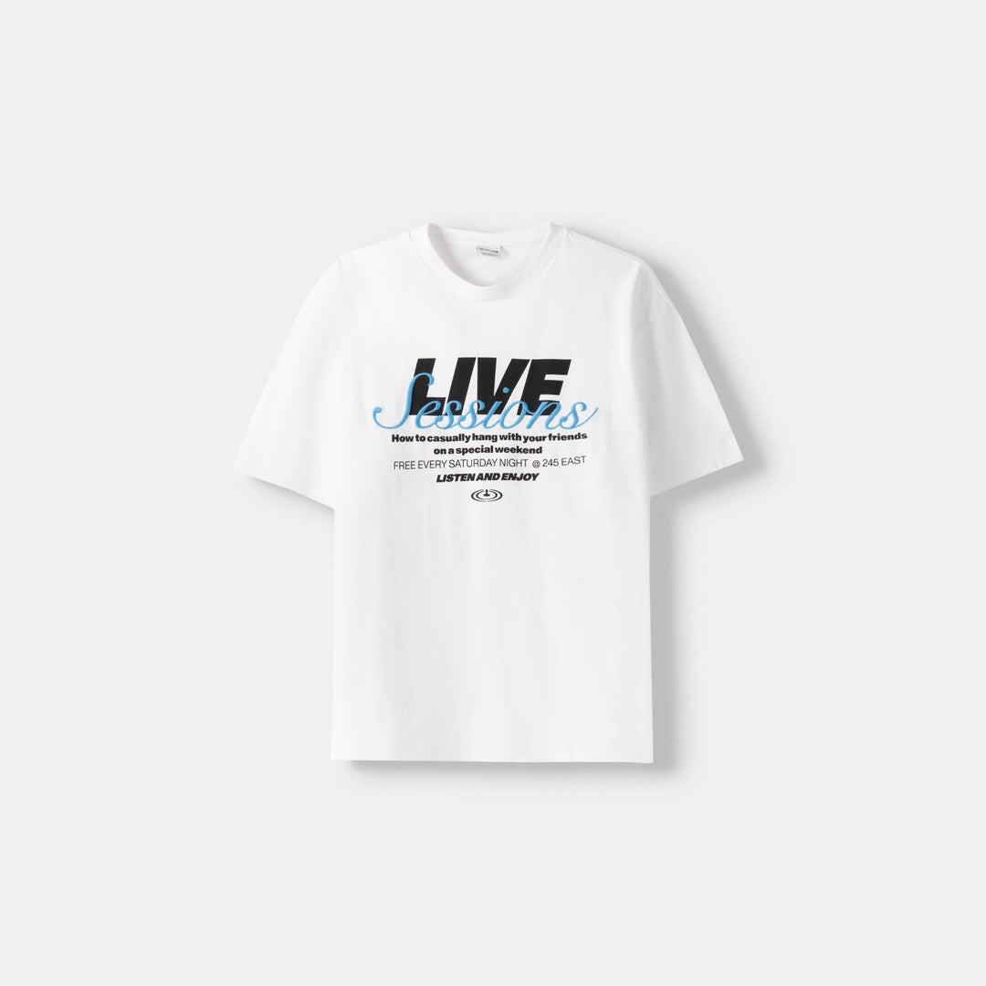 Moudda BERSHKA - T-shirt boxy typographie mixte - Tunisie 1