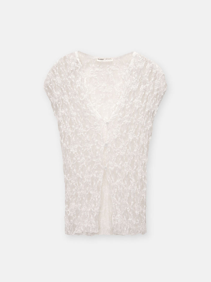 Moudda PULL & BEAR - Body Blouse Dentelle Boutons Manches Courtes - Tunisie 1