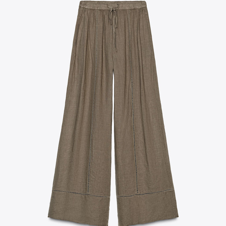 Moudda ZARA - Pantalon Lin Palazo - Détail Entredos - Tunisie 1