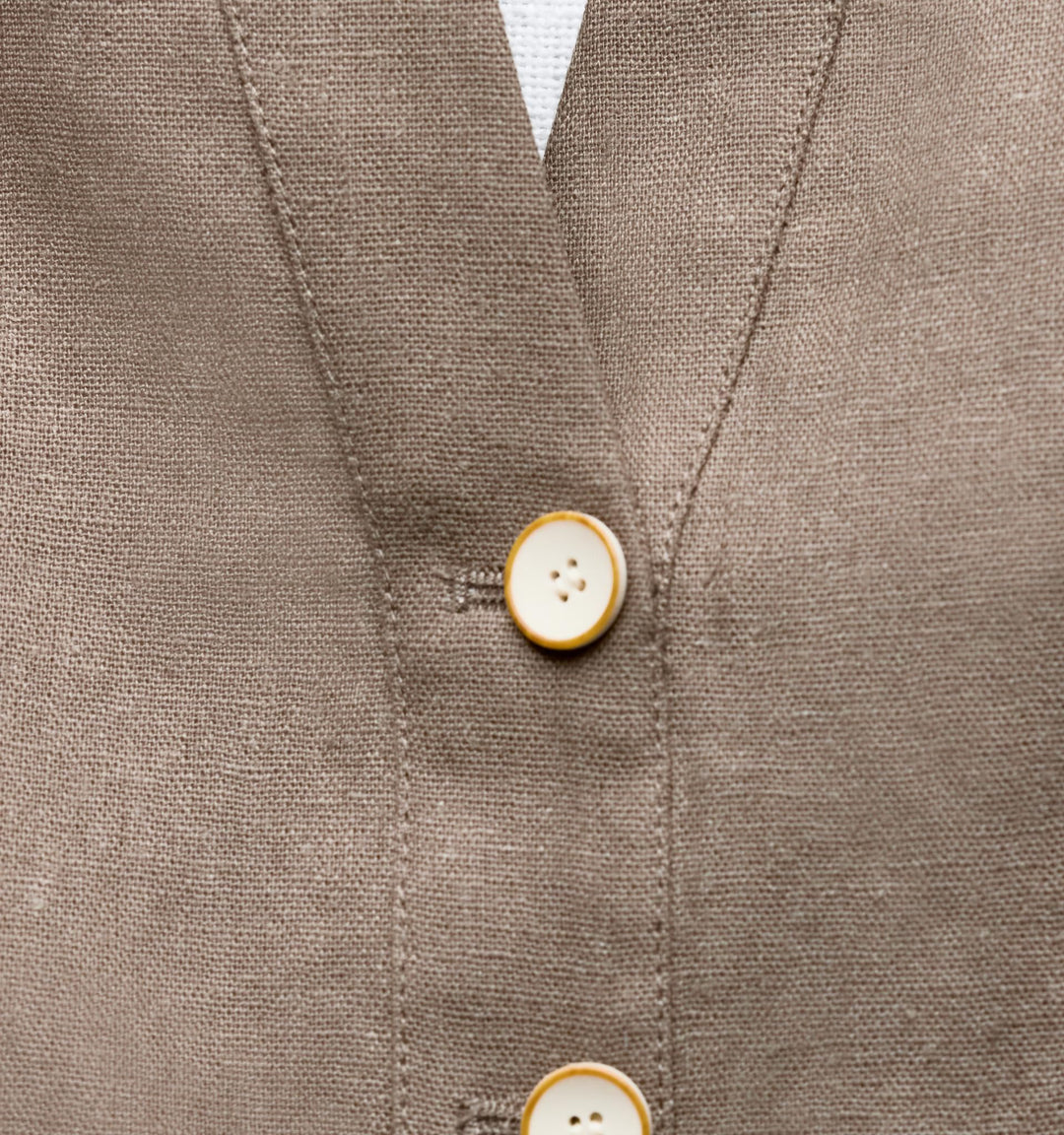 Moudda ZARA - Top col licou en lin boutons coordonné - Tunisie 1