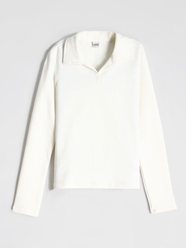 Moudda LC Waikiki - Body en jersey manches longues Fille Ecru - Tunisie 1