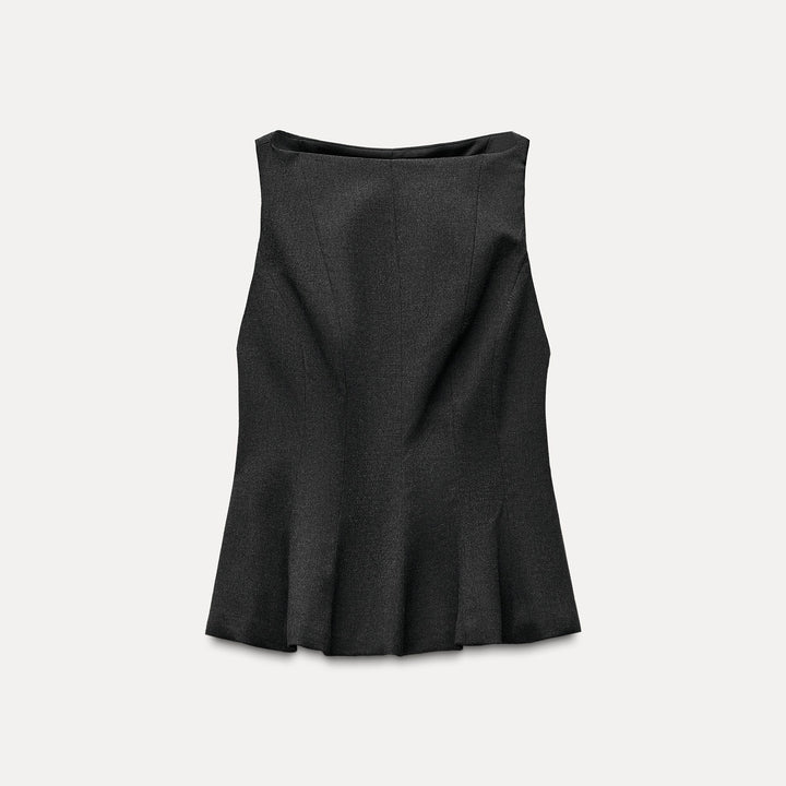 Moudda ZARA - Haut en poliviscose, col rond, effet péplum - Tunisie 2