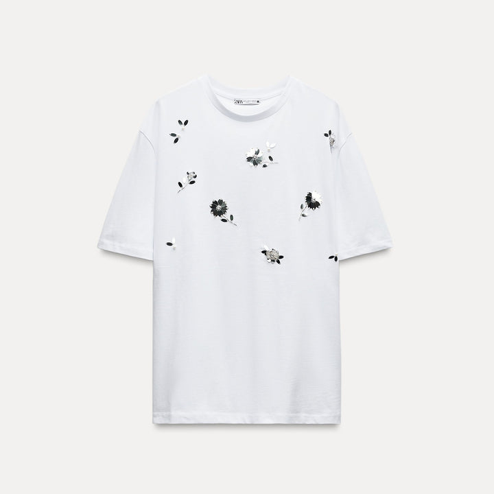 Moudda ZARA - T-shirt Fleur Bijou - Tunisie 2