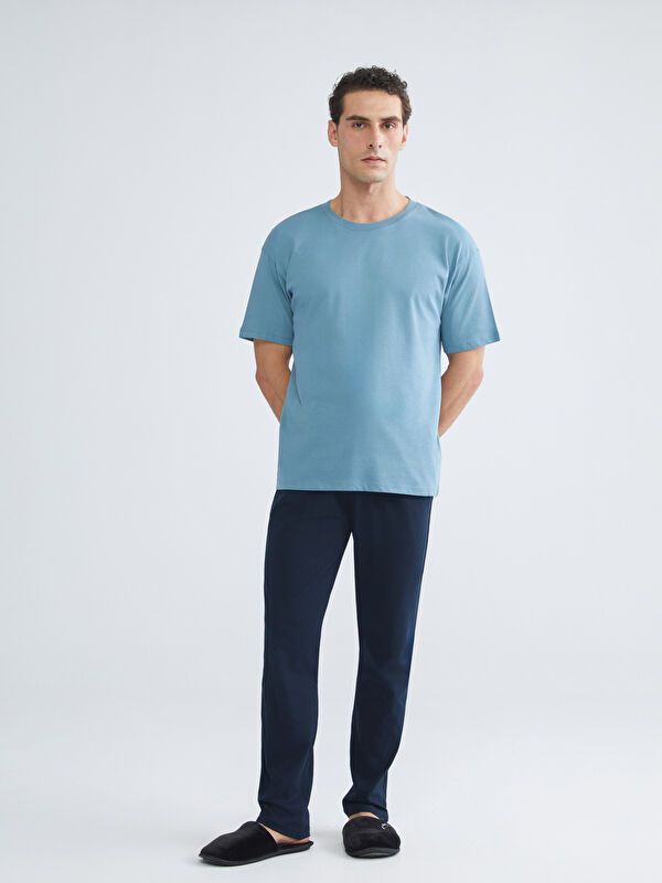 Moudda LC Waikiki - Bas pyjama jersey long Homme Marine - Tunisie 1