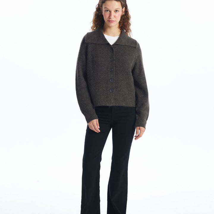 Moudda LC Waikiki - Cardigan tricot moyen Femme Mélange brun - Tunisie 2