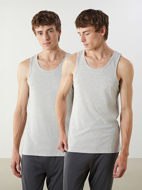 Moudda LC Waikiki - Débardeur sous-vêtements Homme Mélange de gris - Tunisie 1