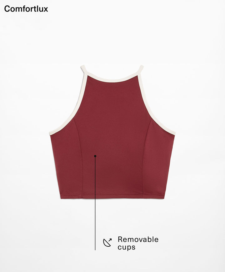 Moudda Oysho - Débardeur Halter Comfortlux Dos Ouvert avec Passepoil - Tunisie 2