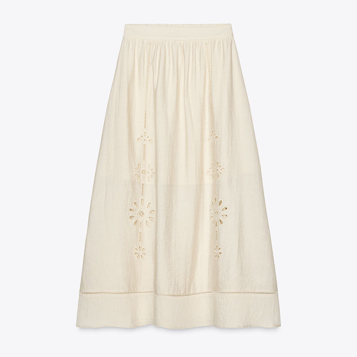 Moudda ZARA - Ensemble Jupe Midi - Broderie & Taille Élastique Dos - Tunisie 1