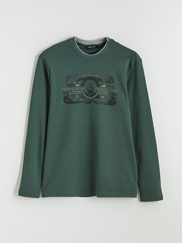 Moudda LC Waikiki - Sweatshirt imprimé basique pour Homme - Tunisie 4
