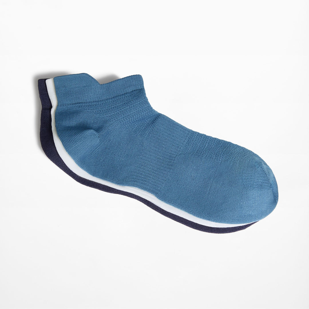 Moudda Oysho - Pack 3 Chaussettes Sneaker Polyamide Bleues - Tunisie 4