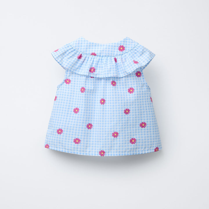 Moudda ZARA - Chemise Enfant - Manches Courtes, Canesu, Volant & Vichy - Tunisie 2