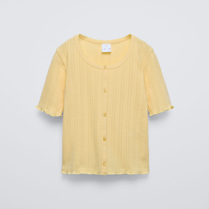 Moudda ZARA - T-shirt fille ajouré boutons - Tunisie 1