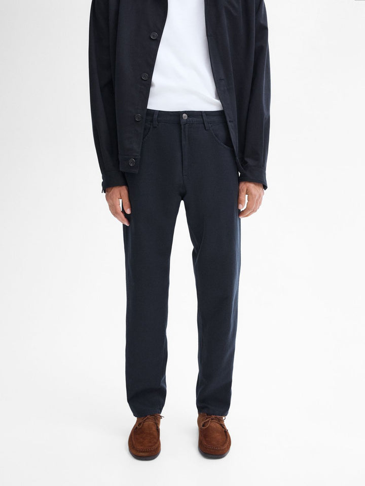 Moudda Massimo Dutti - Pantalon jean coton/lin coupe fuselée - Tunisie 8