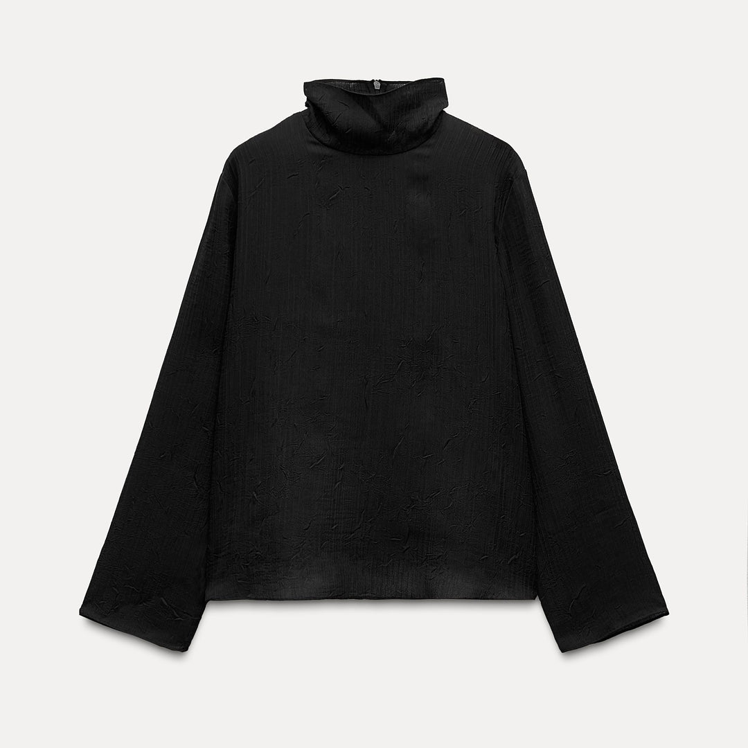 Moudda ZARA - Chemise col haut tissu froissé - Tunisie 1