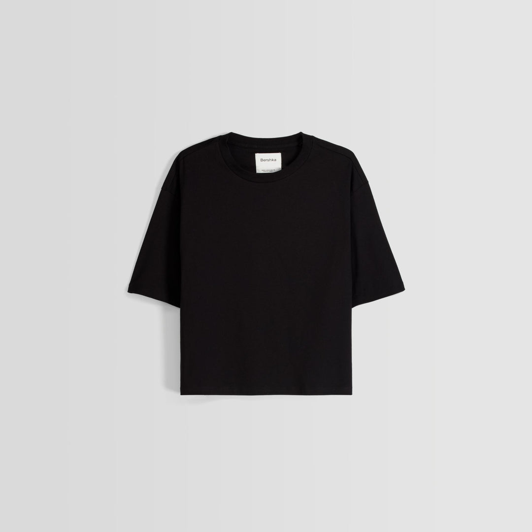 Moudda BERSHKA - T-shirt manches courtes ample court - Tunisie 1